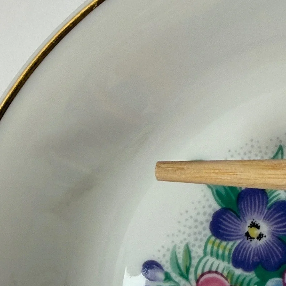 Antique Ch Field Haviland Limoges Berry‎ Bowls Set 5 Floral Gold Trim France